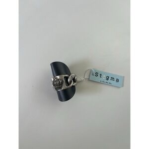 Stigma‎ Crown Ring size 8 Silver Tone